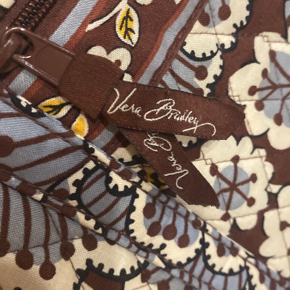 Vera Bradley Floral Brown Tote Bag - Picture 3 of 8